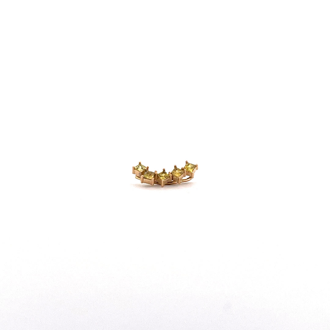 Yellow sapphires earcuff