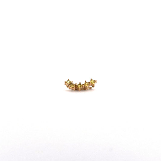 Yellow sapphires earcuff